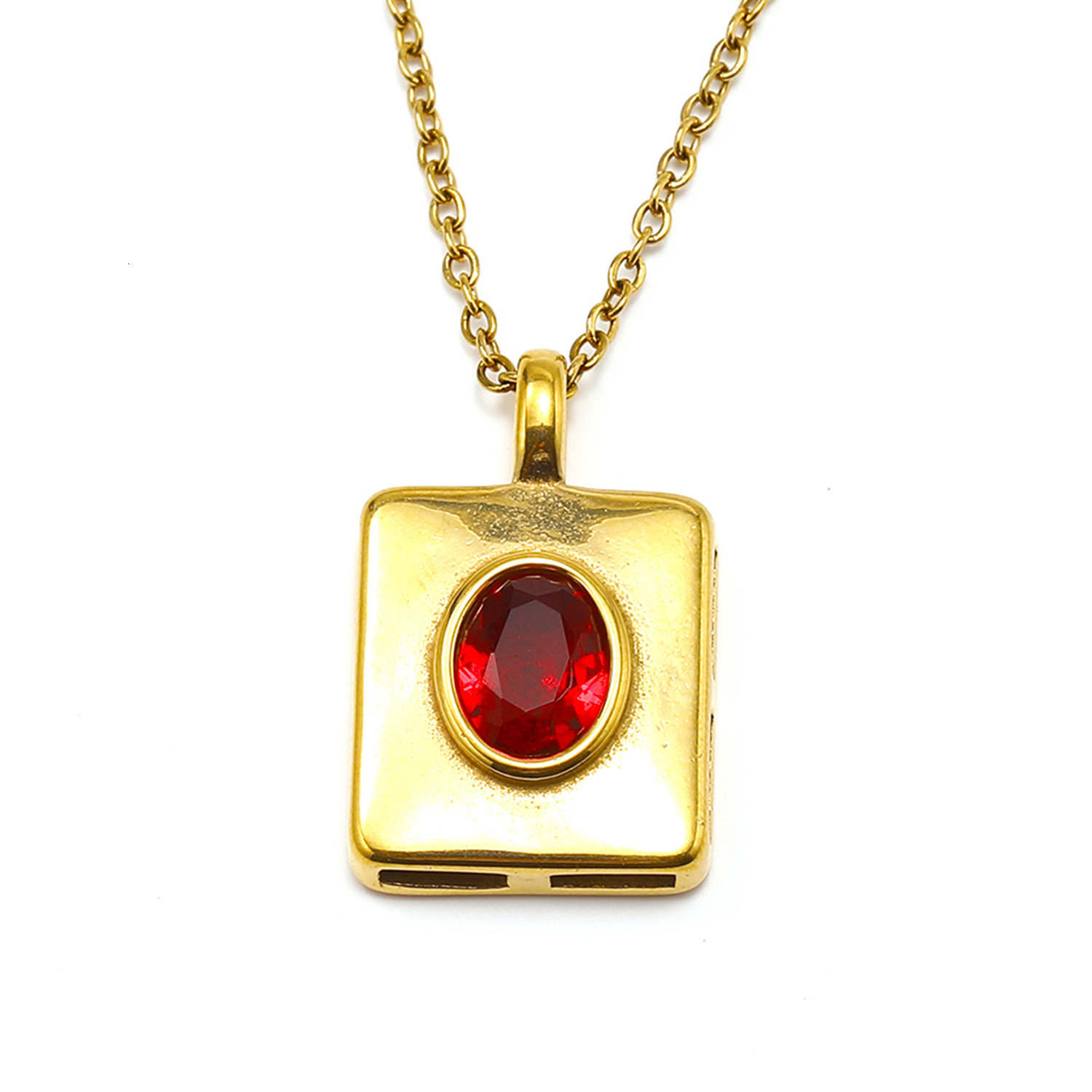 Designer luxury French-style -pired vintage oval zircon square pendant necklace for women, niche design, light luxury, elegant collarbone chain