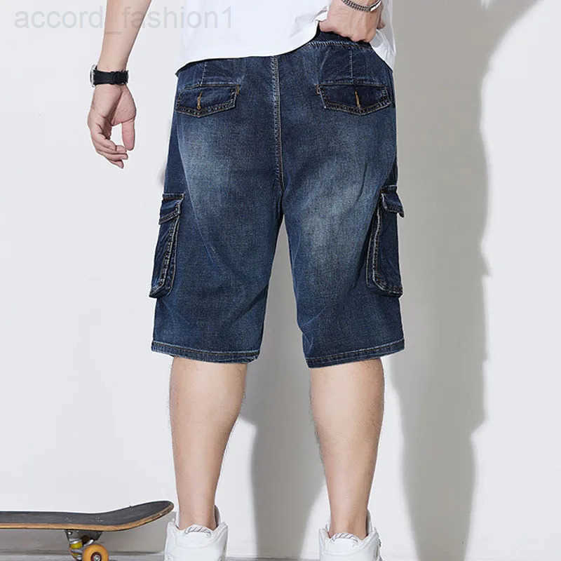 Summer Men Oversized Casual Plus Size Denim Shorts 145kg H260330
