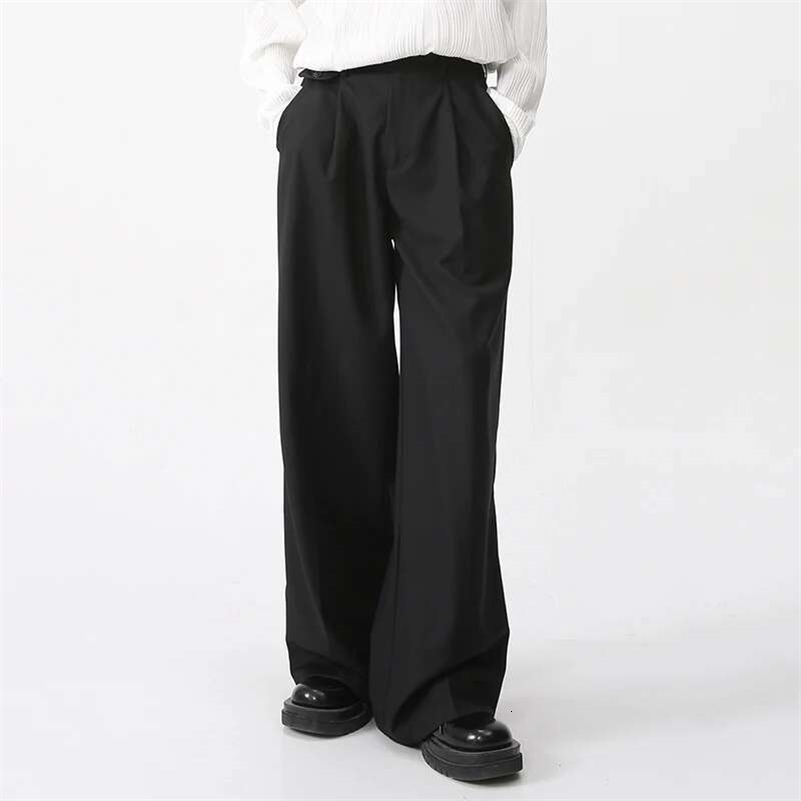 IEFB Mens Wear Spring Suit Pants Loose Straight Korean Fashion Simple Solid Color Male Casual Trousers Wide Leg 9A6959 260327