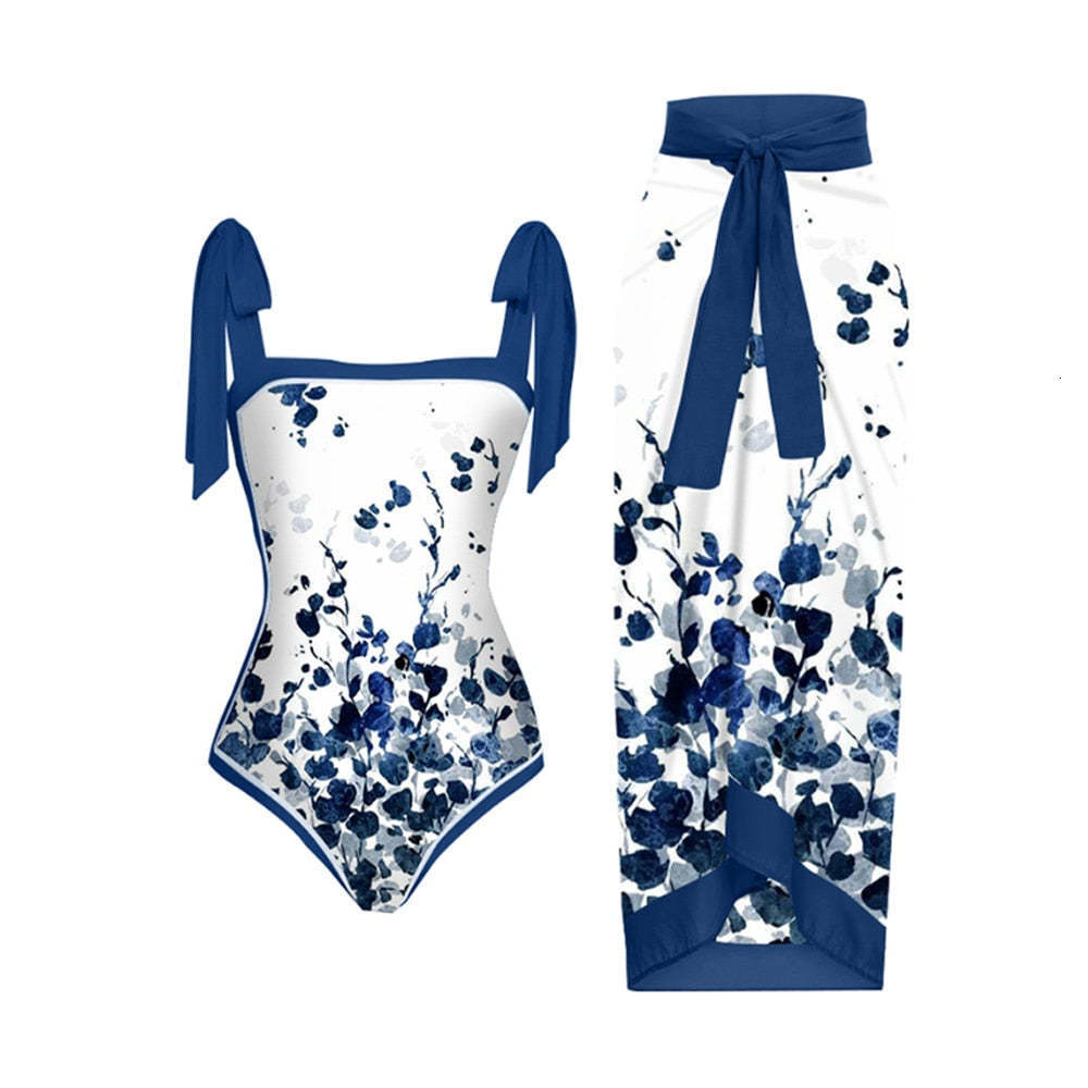 Free Shipping High Value 2026 European and American conservative tummy-concealing slimming vacation beach hot spring swimsuit retro one-piece bikini