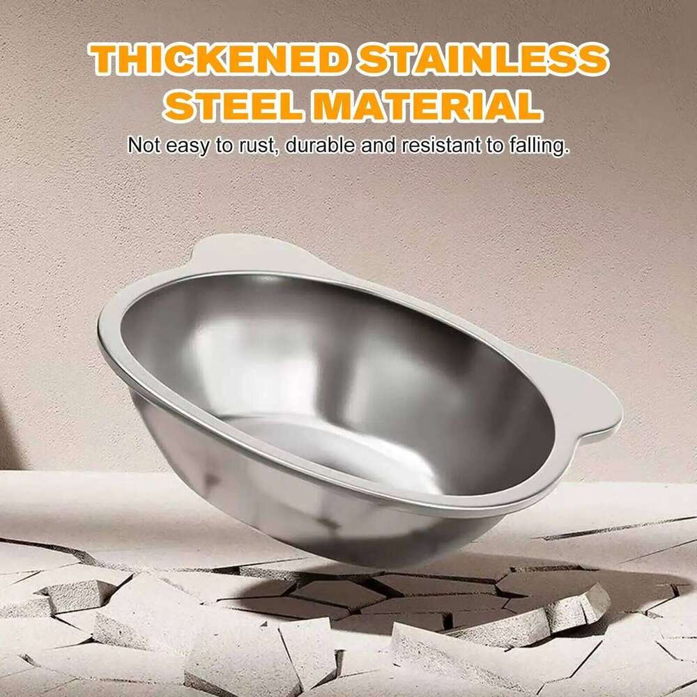 Stainless Steel Cat Bowl Raised Stand Design with Tilted Rims for Enhanced Neck Protection Durable Long-Lasting Pet Feeding Dish