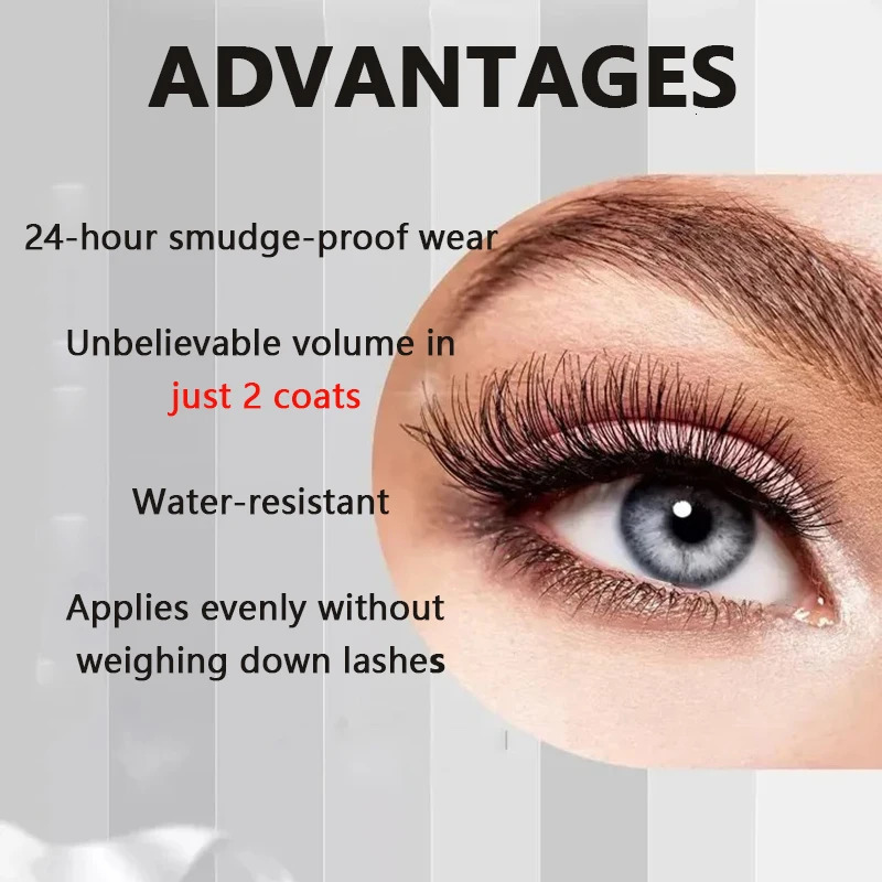 123PCS 7D Fiber Mascara Set Waterproof Durable Curling Sweatproof Antismudge Slimming Base for all skin types 260316