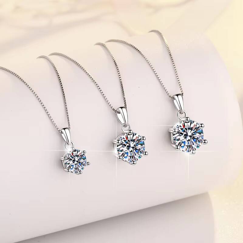 Trendy 3ct Moissanite Diamond Necklace for Women Starsgems Brilliant Cut Gemstone Unique and Stylish