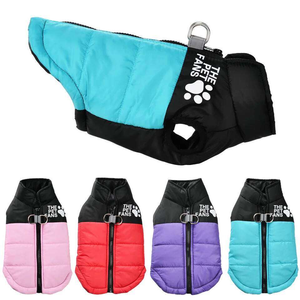 Clothes With D-ring Pet Jacket Coat For Small Medium Dog Winter Windproof Puppy Costumes Cat Warm Clothing Chihuahua Pug
