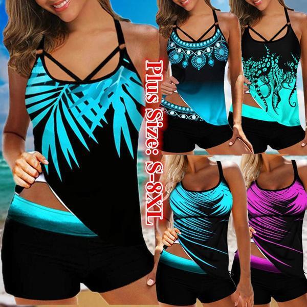 Free Shipping High Value 2026 European and American foreign trade new swimsuit bikini, sexy, slimming, conservative women's tankini, Amazon bikin