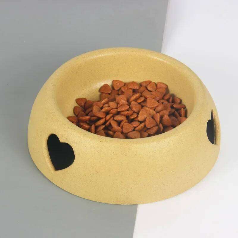 Heart Plant Fiber Suitable for Both Eating and Drinking Easy To Clean Pet Supplies Simple Dog Bowl Cat Feeders 26W0330