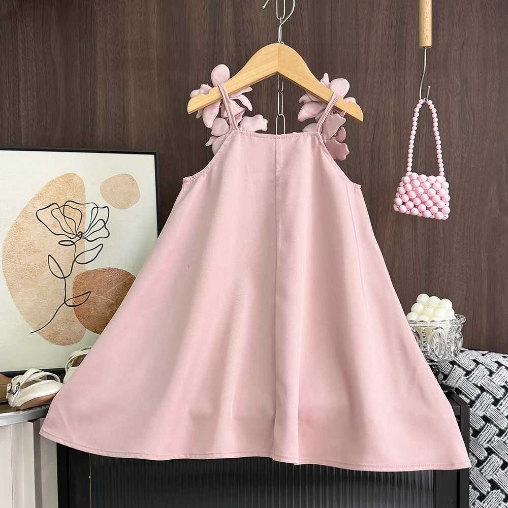 Bear Leader 2-7 Years 3D Flower Birthday Wedding Princess Dress Korean Version Sling Party Clothes Summer Girls Casual OutwearT260330