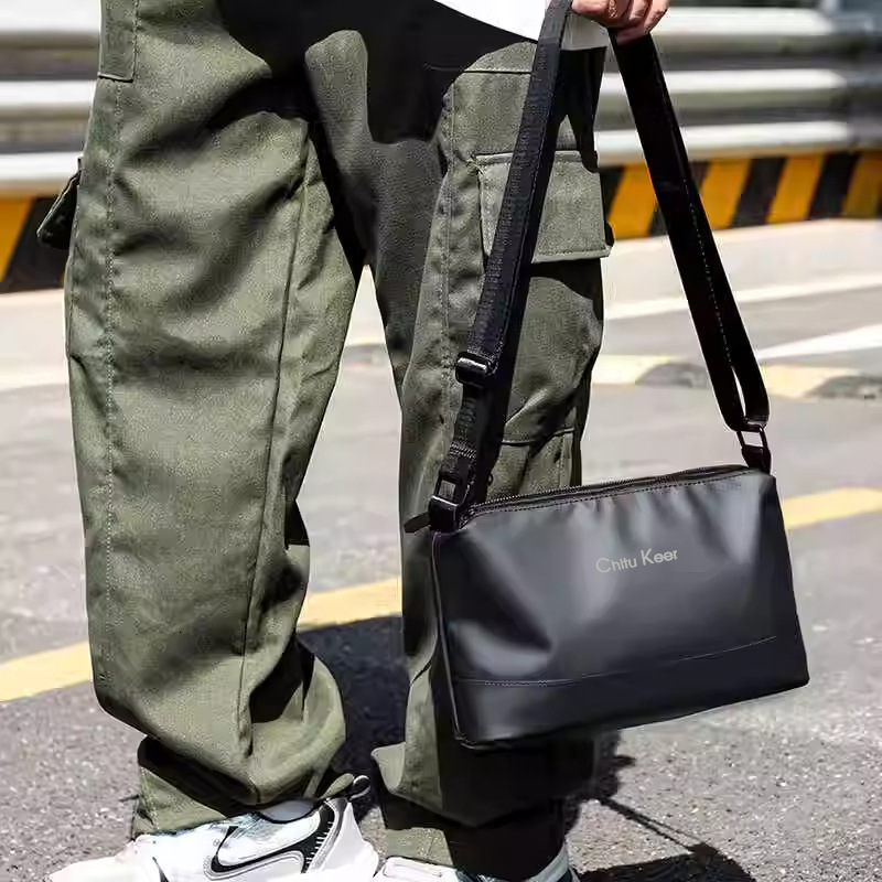 New Fashion Trend Single Shoulder Simple Versatile Casual Crossbody Bag Men's Portable Niche Waterproof Backpack