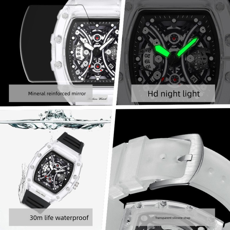 Watches Men Designer Fashion Moissanite Fashionable Retro Casual Shock Diamond High Quality Factory Cycling Reloj Hombre Homme Montre De Luxe