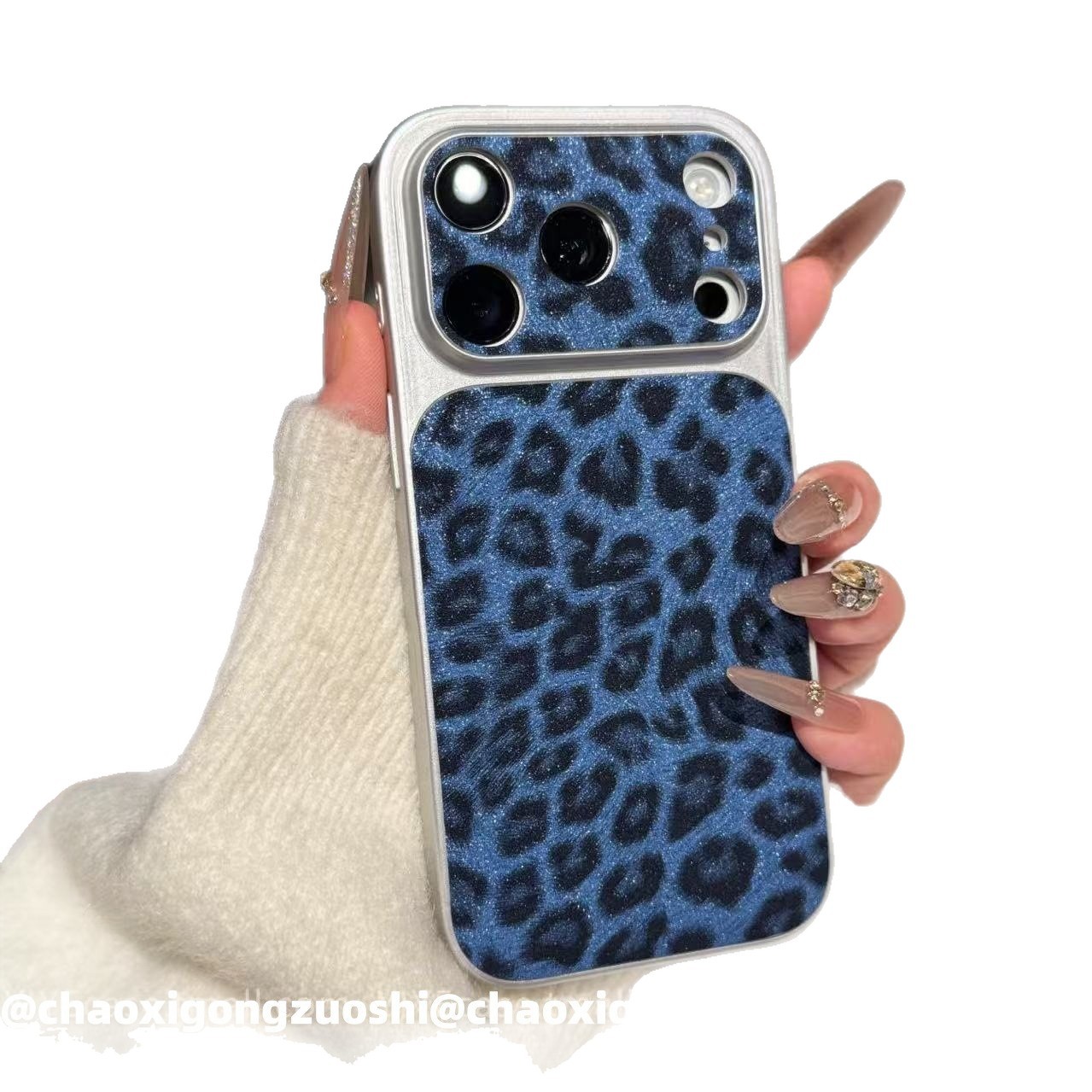 ins autumn and winter high value retro leopard print glitter for iPhone iPhone case female