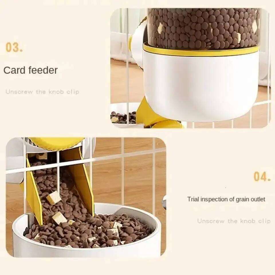 Portable Automatic 2 in 1 Pet Detachable Cage Hanging Bowl Large Capacity Dog Water Dispenser Feeder for Puppy Cat Rabbit
