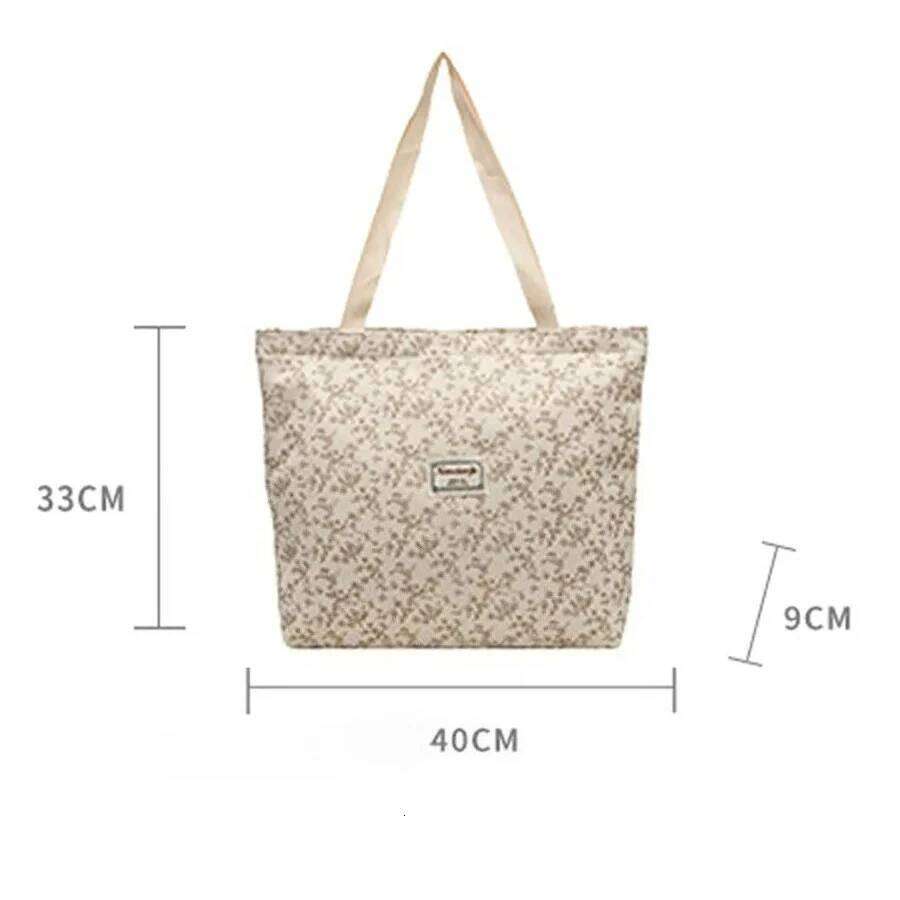 Women Shoulder Bags Sweet Floral Designed Commuter All Match Ins Young Large Capacity Convenient Soft Casual Tender New Corduroy QIBALIANGPIN