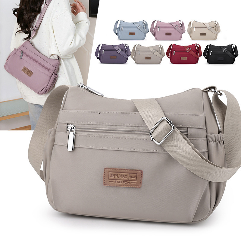 2025 New Simple Versatile Crossbody Large Capacity Lightweight Mom Bag Solid Color