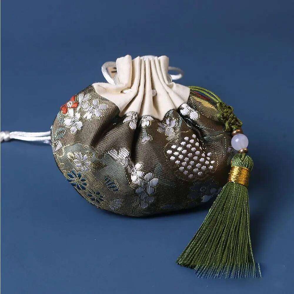 Chinese Embroidery Chinese Style Empty Sachet Purse Drawstring Women Tassel Storage Bag Multi Color Embroidery Cloth Jewelry Pouch