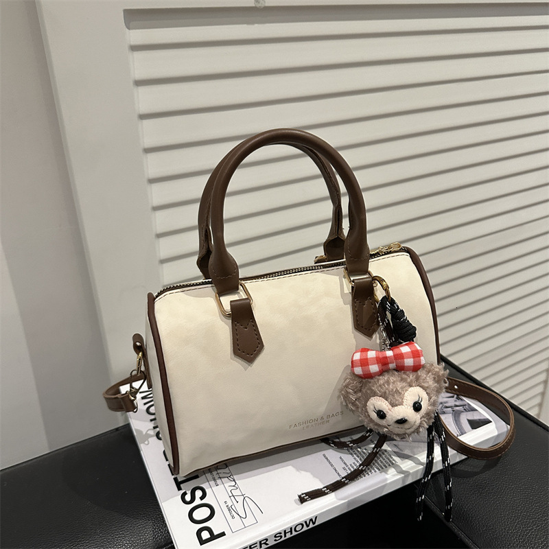 Free Shipping High Value 2025 Autumn New Korean Retro Single Shoulder Bag Fashion Hot Sale Solid Color Commuter Crossbody Bucket Handbag
