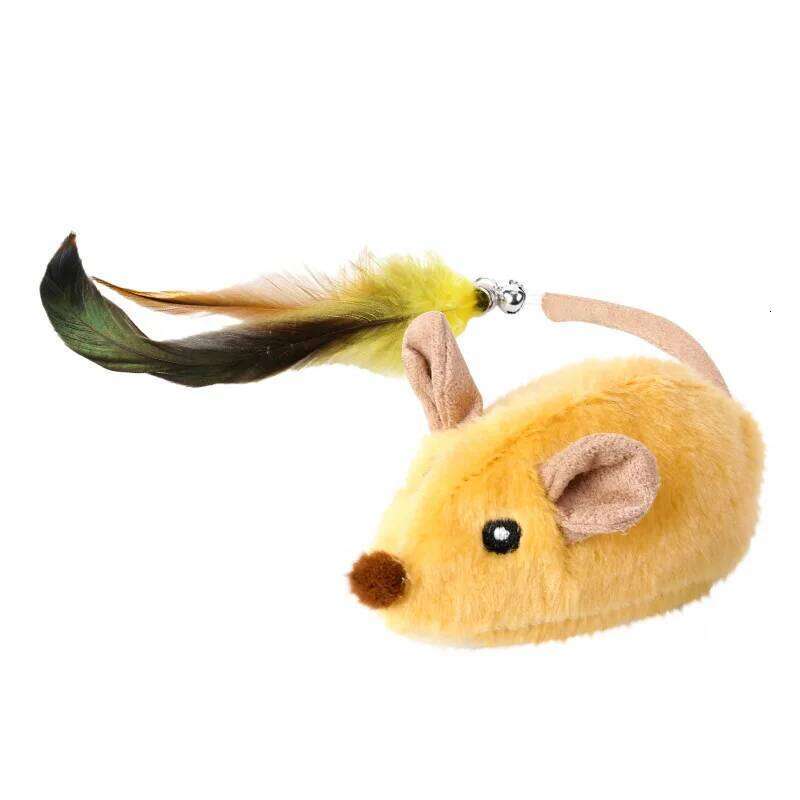 Automatic Sensing Moving Mouse Interactive Toys Electronic Remote Squeaky Cat For Kitten USB Rechargeable Pet Plush Toy