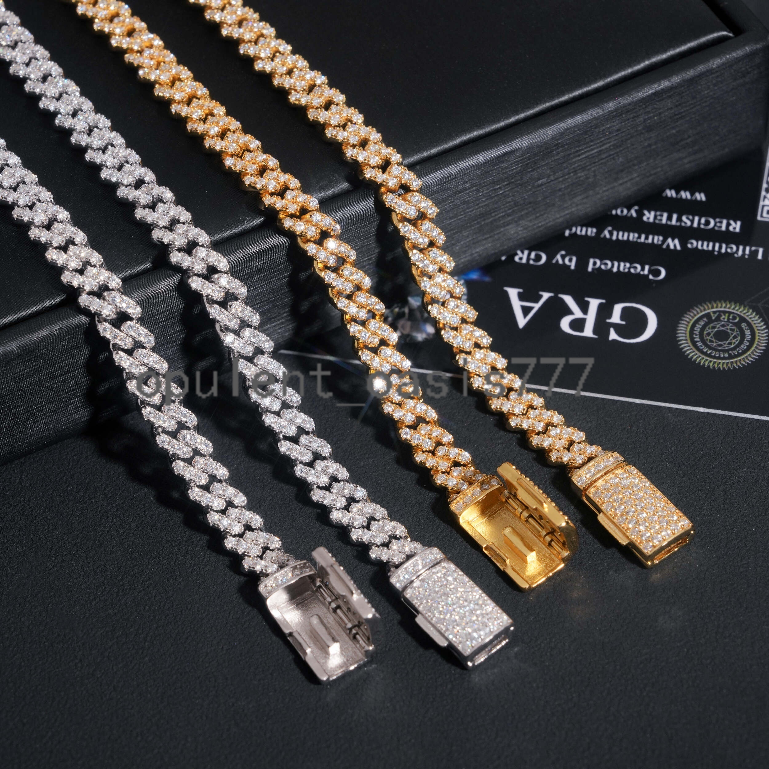 Hot Sale 6mm Custom Hip Hop Jewelry Iced Diamond Brass VVS Moissanite Cuban Link Chain Bracelet Mens Luxury