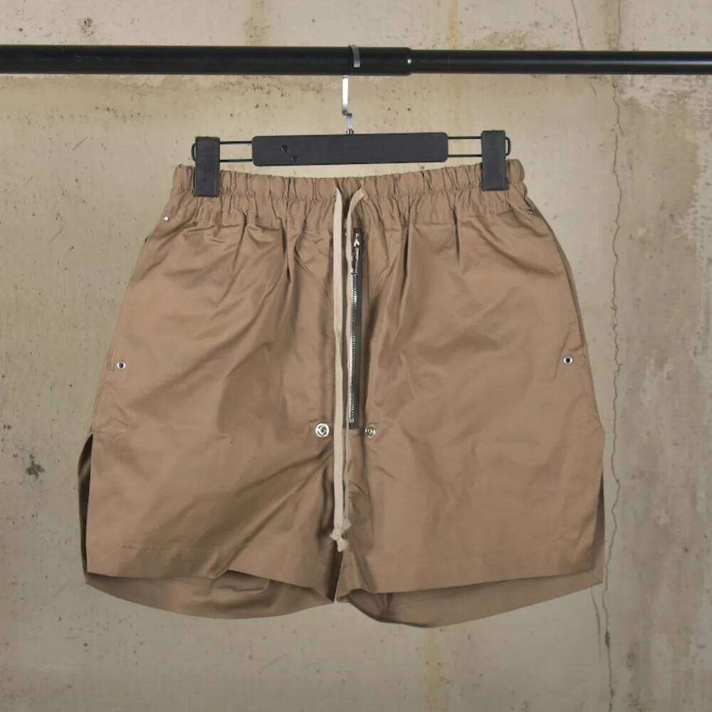 Ro25 Dark High Street Men's Quarter Pants Zipper Drift Straps Summer Casual Split Versatile Shorts Retro