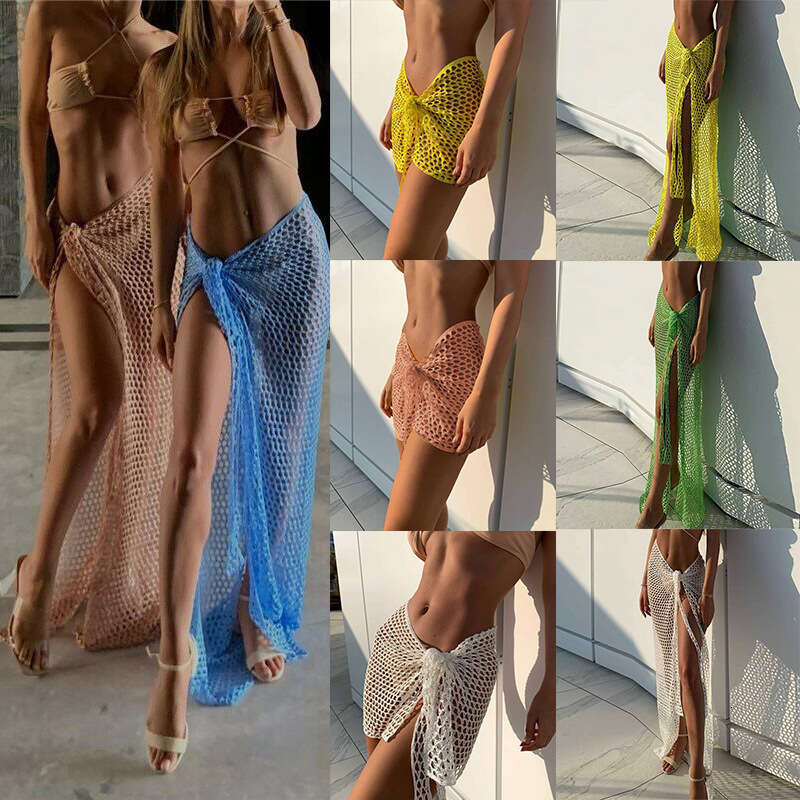 Women's Hollow Knitted Beach Skirt 2026 Women's Seaside Vacation Beach Clothing