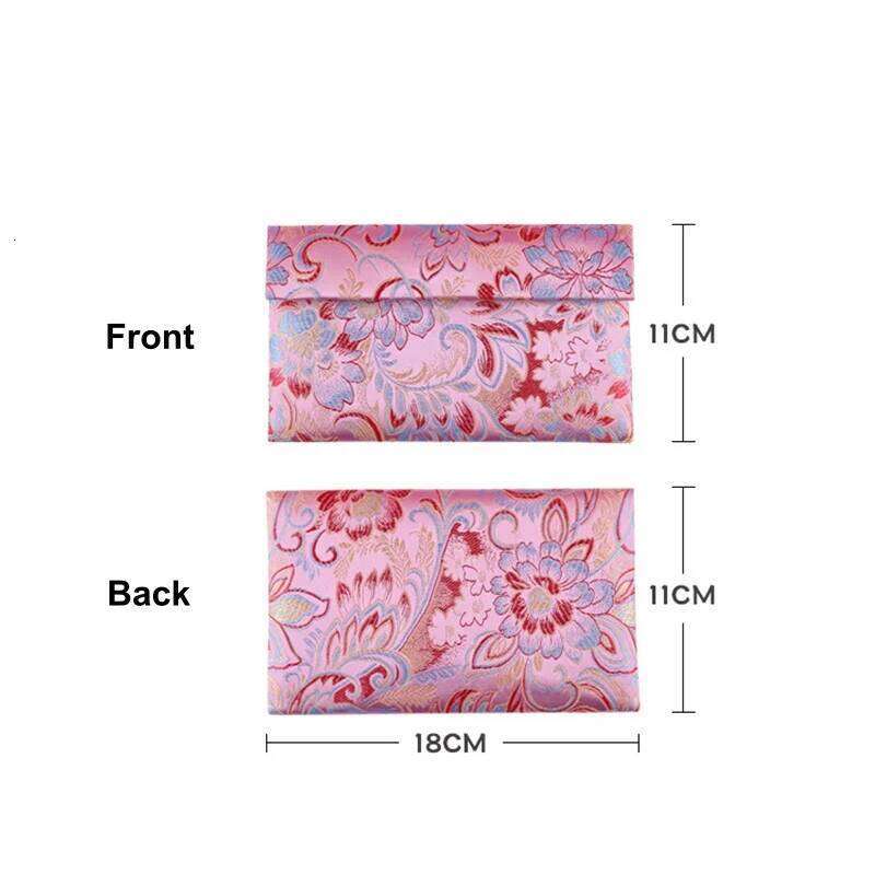Chinese Embroidery Stobag Pcs Chinese Silk Cotton Bag Button Red Envelopes Embroidery For Gift Jewelry Package Storage Pocket Reusable Pouches