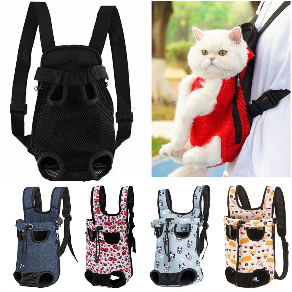 Adjustable Cat Bag Pet Double Shoulder Backpack Portable Bag Outdoor Travel Camping Hiking Cat Bag Dog Bag 260316