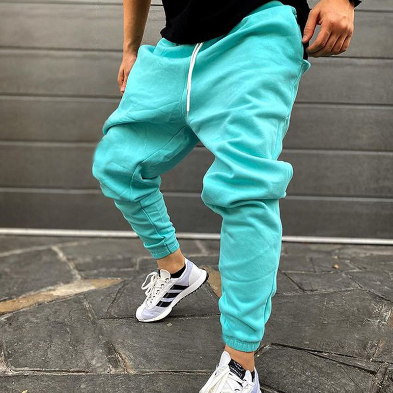 New Spring and Autumn European and American Solid Color Knit Sweatpants, Mid-Waist Loose Fit Casual Sports Jogger Pants, Trendy and Versatile