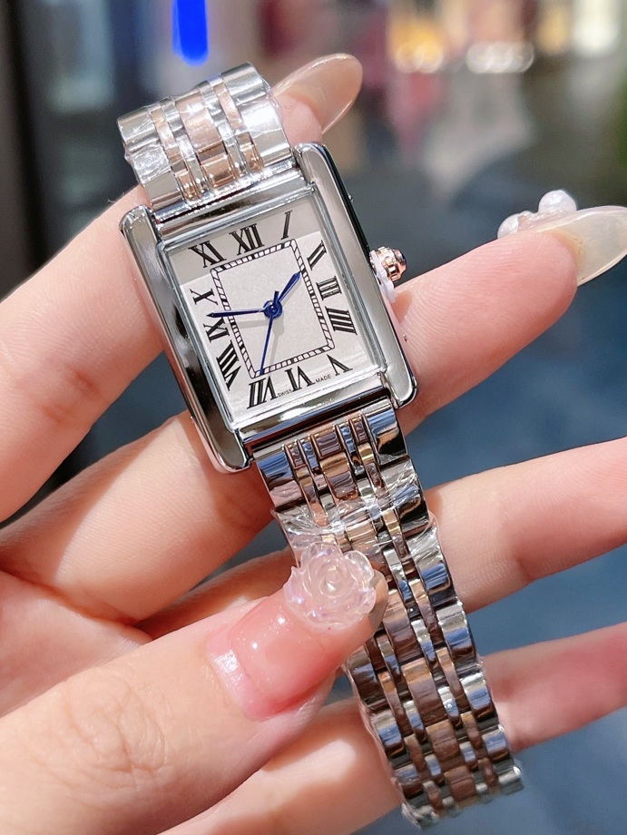 Womens tank Watch Square Watches Diamond Premium Quartz Movement Stainless Steel Bracelet Sapphire Glass Waterproof Wristwatches #966