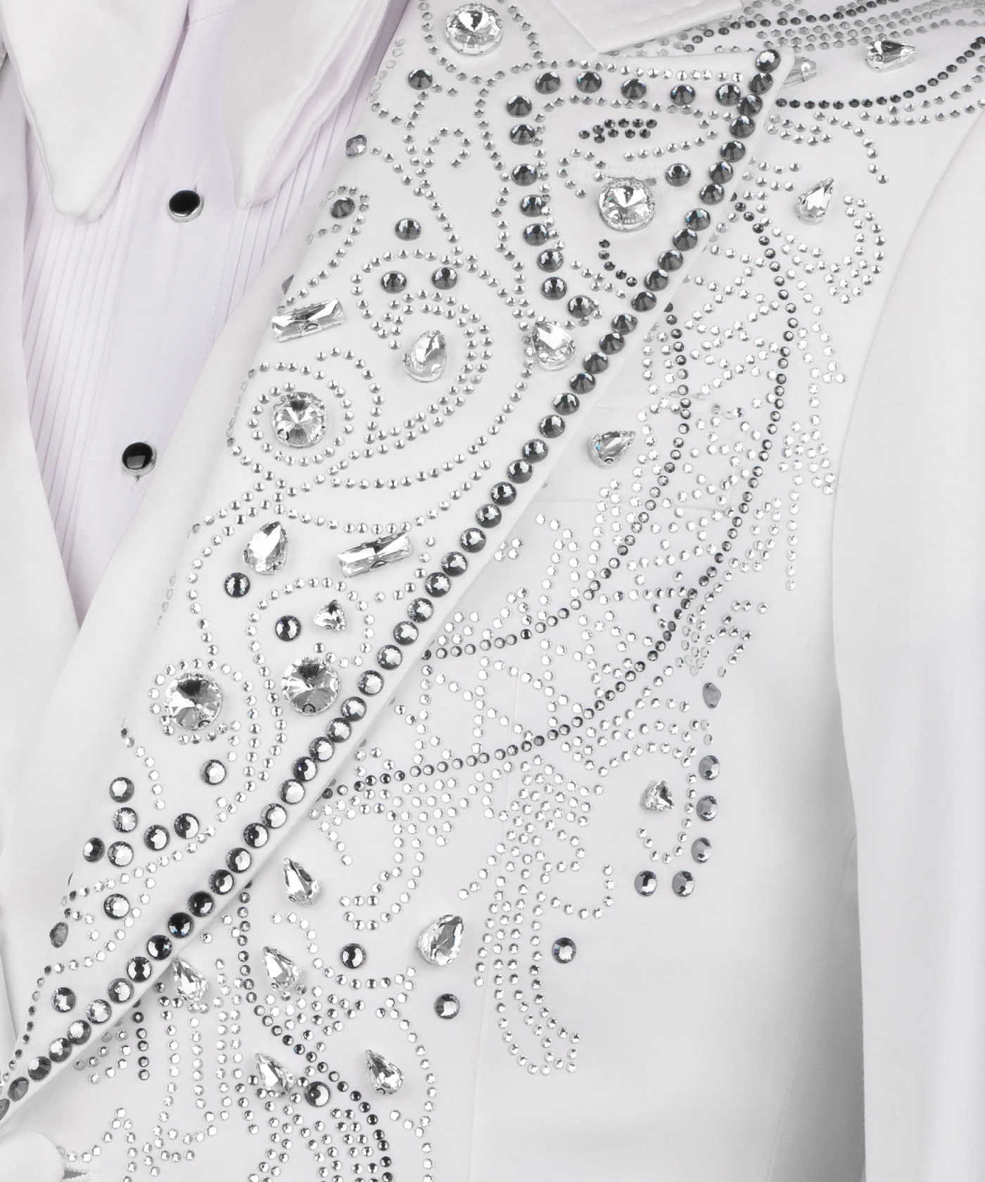 Luxury Crystal Men Suits Slim Fit 2 Piece Jacket Pants One Button Formal Occasion Groom Tuxedos Party Banquet Customized Ropa Hombre