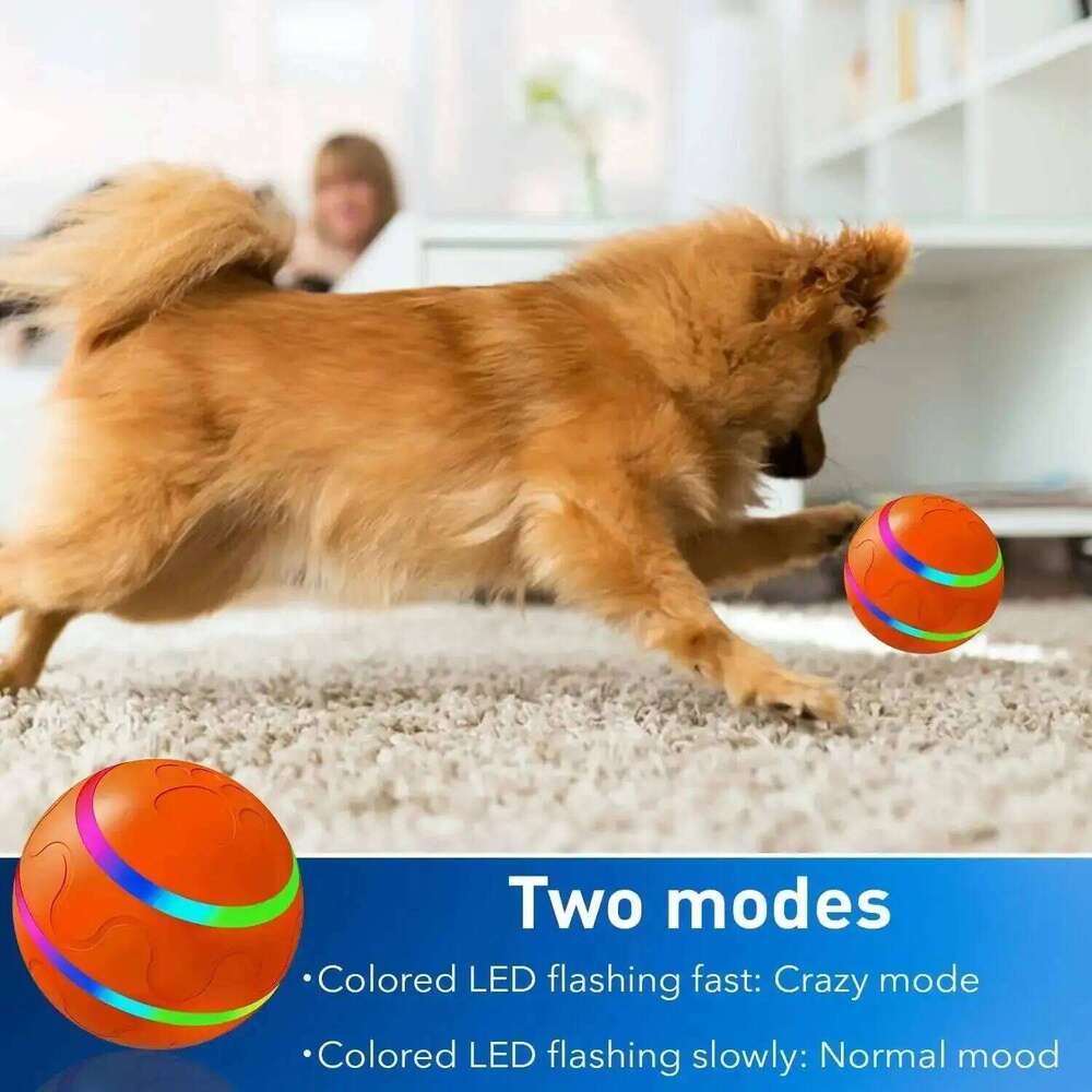 Smart Teasing Remote Control Waterproof Interactive Pet LED Light Dog Bouncing Automatic Rolling Toy Ball