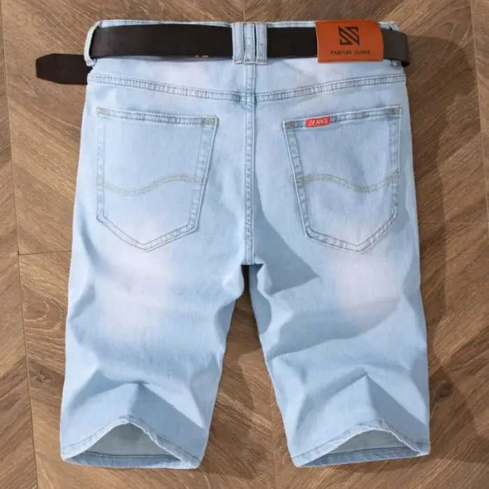 2025 Summer Brand Stretch Thin Bermuda Masculina Cotton Denim Jeans Jorts Men Knee Length Soft Ropa Hombre Shorts H260330