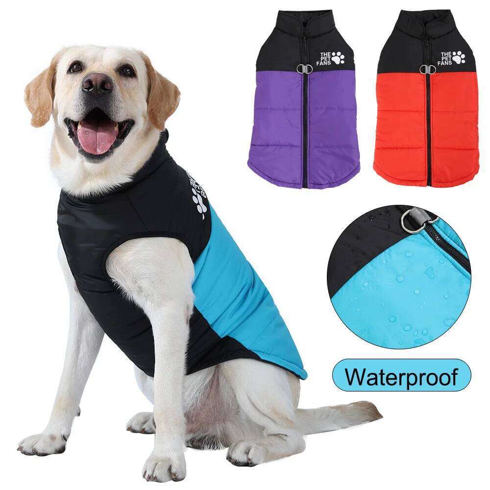 Warm Pet Dog Jacket Coat For Small Big Dogs Winter Waterproof Puppy Clothing with D-ring Golden Retriever Bulldog Costume