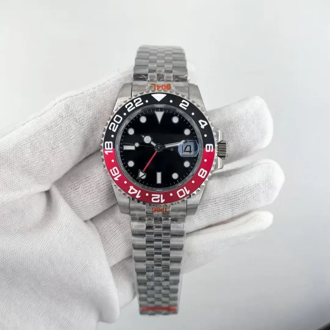 Super U1 ST9 Men's Watch Stainless Black and Gun Color Ceramic Bezel Luxury Mechanical Automatic Movement sapphire glass Men Watches Wristwatches