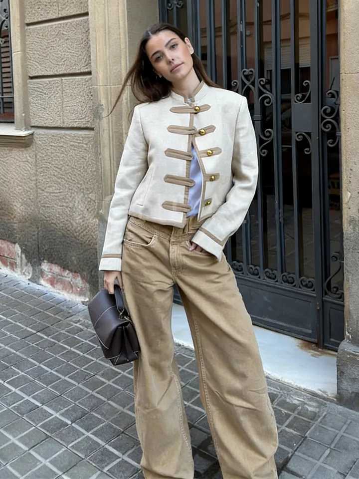 Spring New Khaki Pocket Vintage Jackets Women Elegant Single Breasted Slim Short Coat 2026 New Chic Women Outwear StreetwearT260328