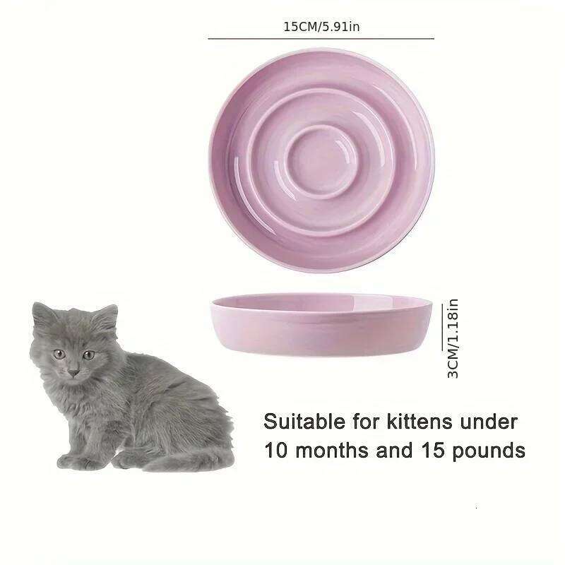 Ceramic Cat Slow Anti-choking Small Dog Food Bowl Pet Supply 26W0330