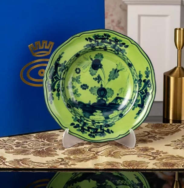 Plates 1pc 9 Inch 23cm Salad Plate Dessert Snack High Aesthetic Household Tableware Dessert Plate Salad BreakfastPlate Ceramic Flat