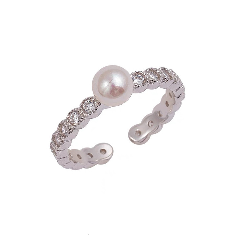 Jewlery Designer For Women Charming Freshwater Pearl Ring With A High-End Feel, Unique And Light Luxury Unisex Suitable Stacking Minimalist Style Inde
