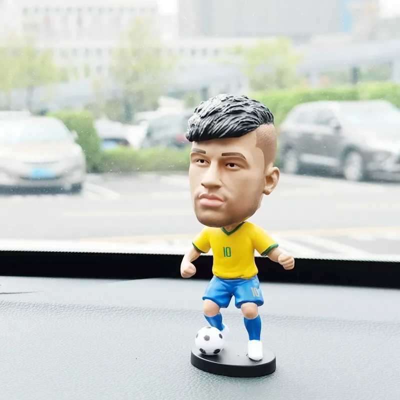 Football star doll car ornament gives boys gifts C Ronaldo star week character Neymar shaking his head doll birthday giftT260330