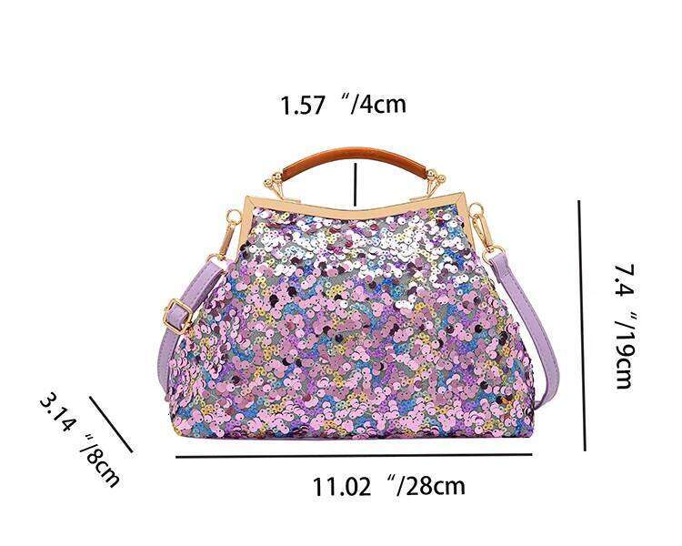 Chinese Embroidery Elegant Sequin Wedding Clutch Bag For Women Luxury Glitter Evening Brand Shoulder Purse With Gold Chain Stylish Party Handbag Clutc