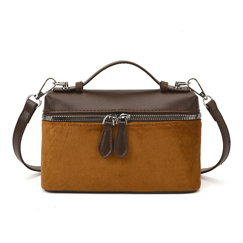 New women's vintage casual frosted lunchbox simple and stylish handbag, shoulder bag, crossbody bag for women