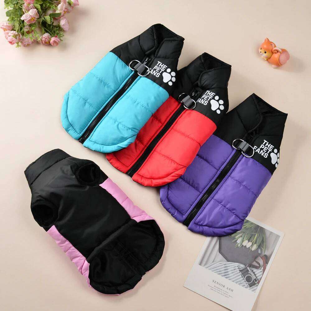 Big Pet Dog Jacket For Small Large Dogs Cats Winter Windproof Coat Waterproof Puppy Clothes With D-ring Labrador Bulldog Costume