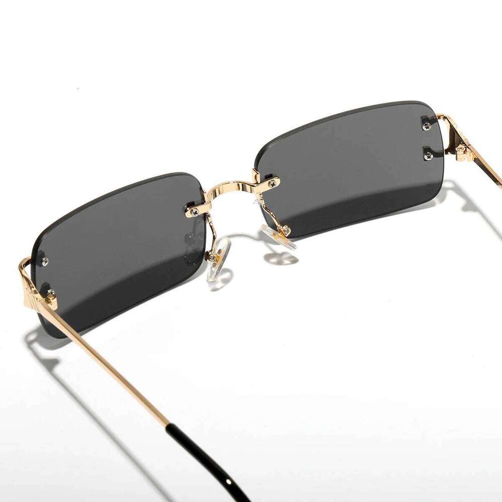 Ruiao 2026 rimless sunglasses UV400 fashion square metal glasses men women designer man's brand sun shades for outdoor 26Y0330