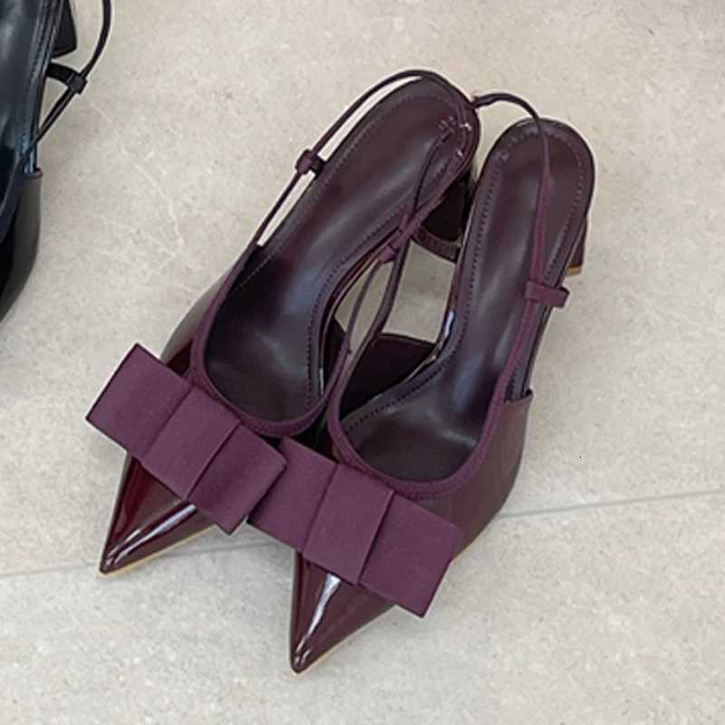 Eilyken Street Style Pointed Toe Butterfly-knot Mule Women Pumps Fashion Square High Heels Banquet Ladies Shoes Z260330