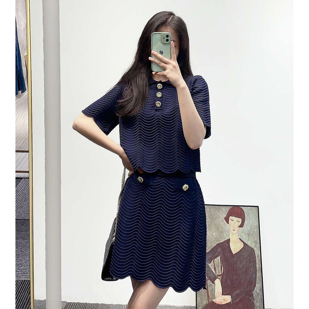 Designer inspired by A16 French style fragrance, new sweet knitted top and skirt for spring and summer 2026