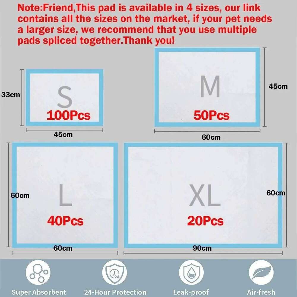 Super Absorbent Diaper Thick Pee Pads Quickdry Disposable Urine Nappy Mat For Cats Dog Diapers Deodorant Pet Supplies