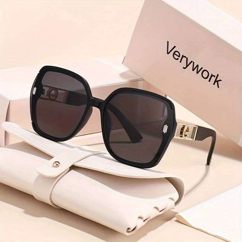 , women's classic retro square fashion glasses - UV-blocking high-end sunglasses, perfect gift choice 26Y0330