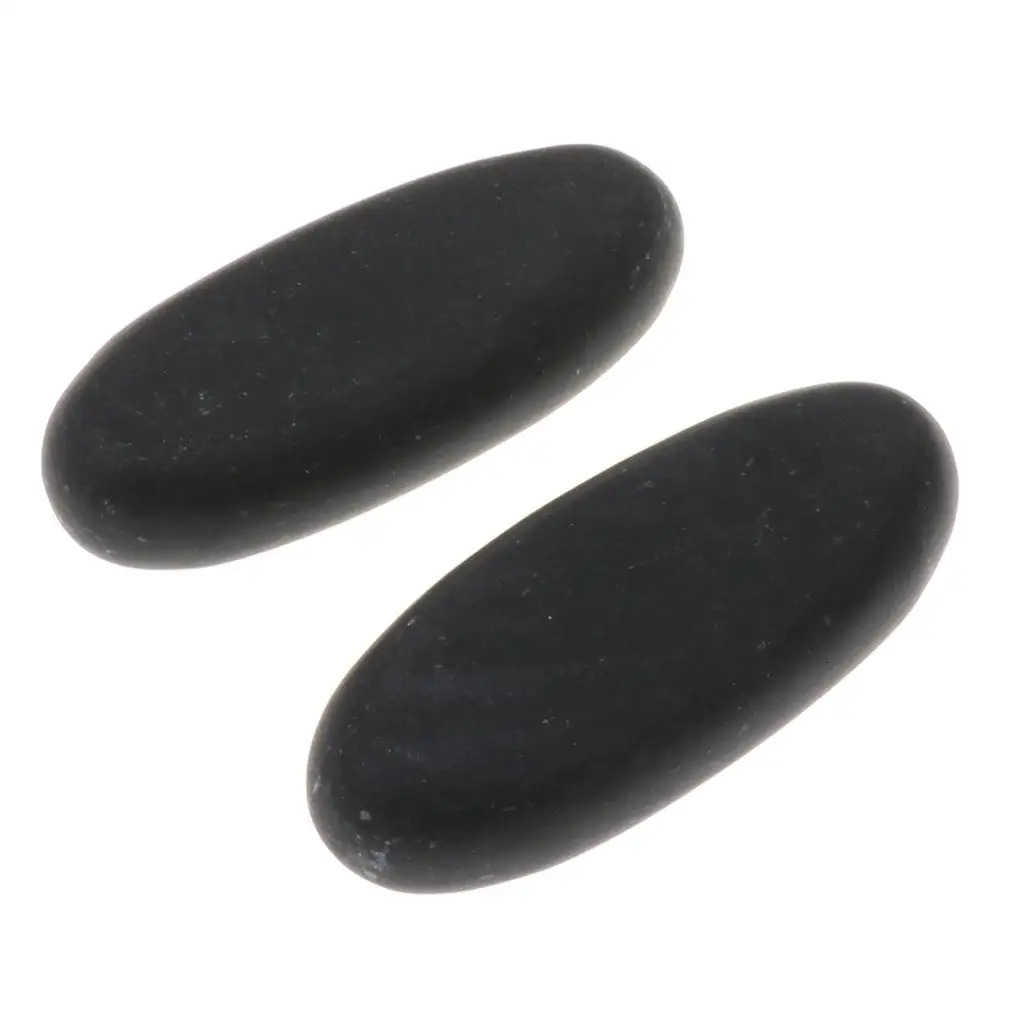 2pcs Massage Stones Natural Lava Basalt Heated Warmer Stone Body Heating Smooth Massage Stones for Spa Massage 260316