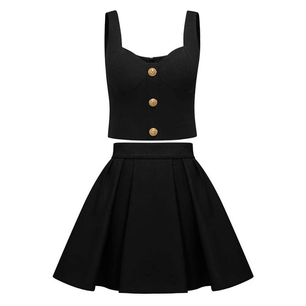 Summer new designer fashion vest multifunctional network celebrity f23 women's short skirt set 2026