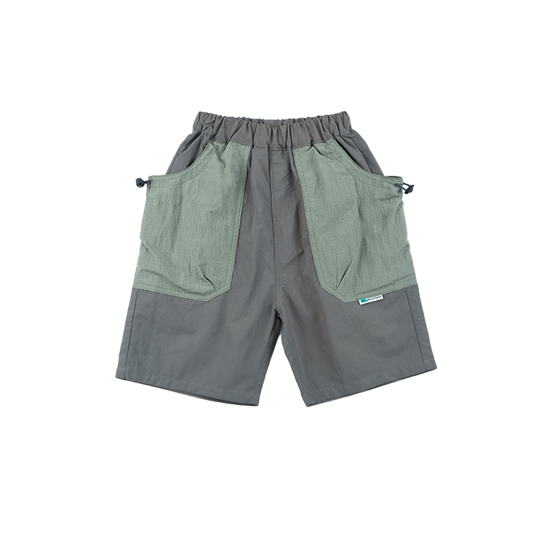 Shorts Kids Mountain Style Color Block Pocket Quick Dry Shorts Casual Elastic Waist Cargo Shorts 26DX3209