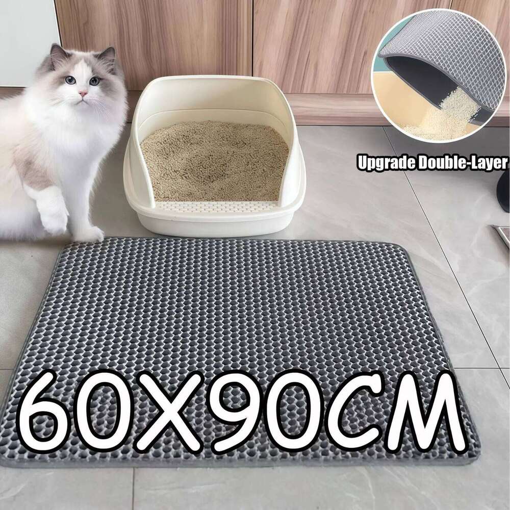 Winter Double Layer Waterproof Litter Box Toilet Nonslip Sand Cat Washable Mat Pet Clean