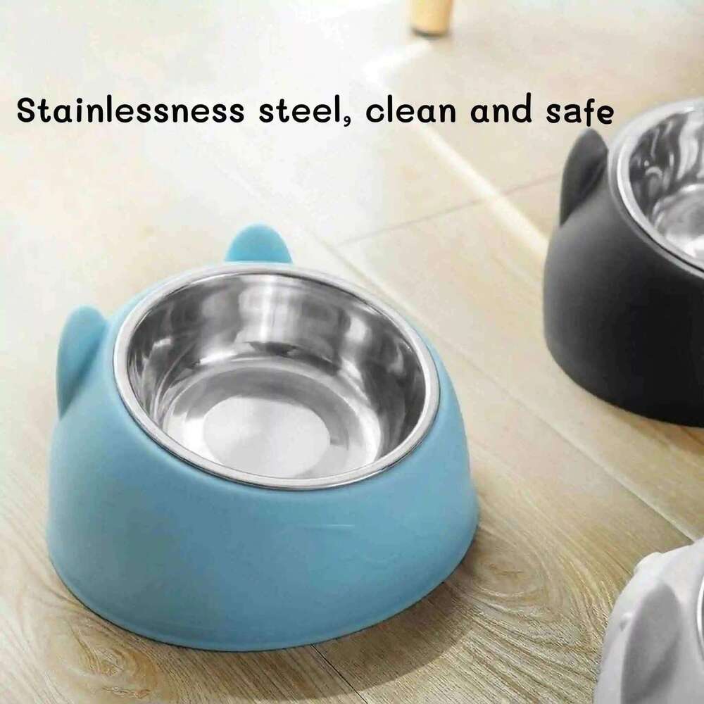 Durable Cat feeding bowl Inclined Stainless Steel small dog Drinking Feeder cat accessories Pet drinker supplies petkit scraper 26W0330